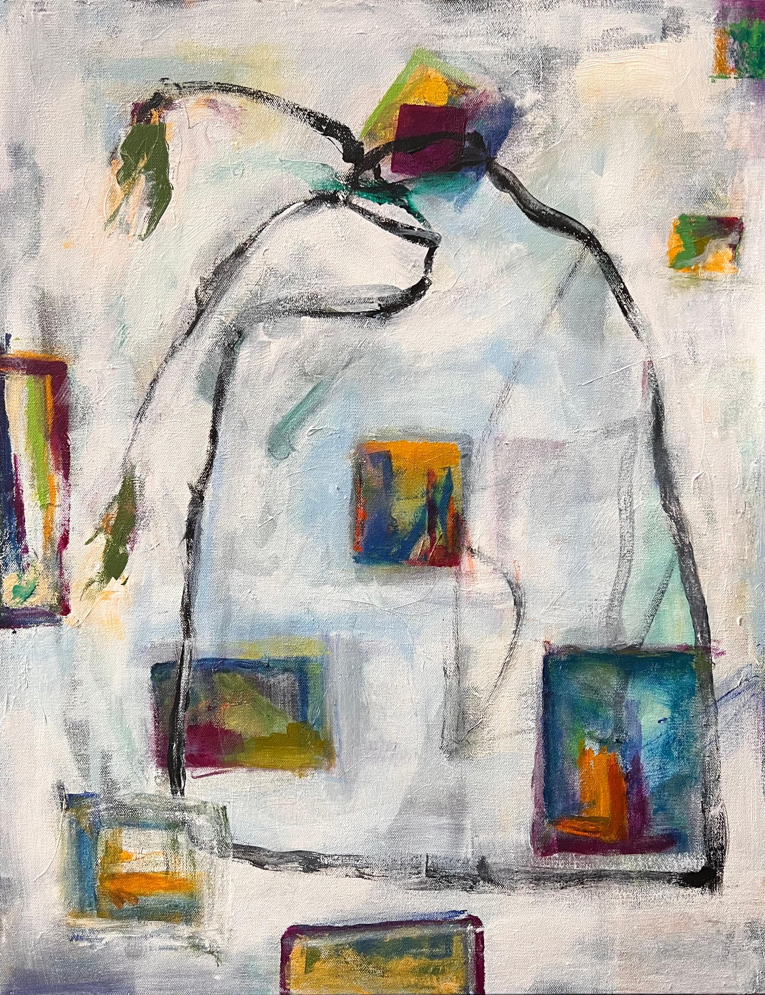 Abstract Painting di Fredda Tone - 7 AM, gesto astratto colorato