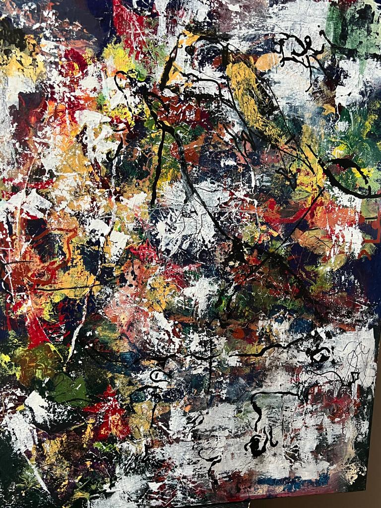 Abstract Painting di Fredda Tone - Pittura astratta gestuale croccante e colorata