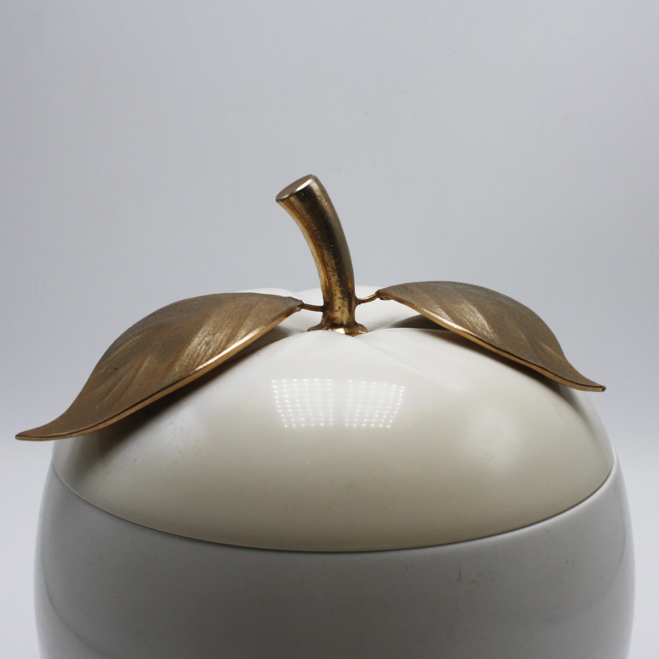 English Freddotherm Apple Ice Bucket Gold-Plated by Hans Turnwald, circa 1960