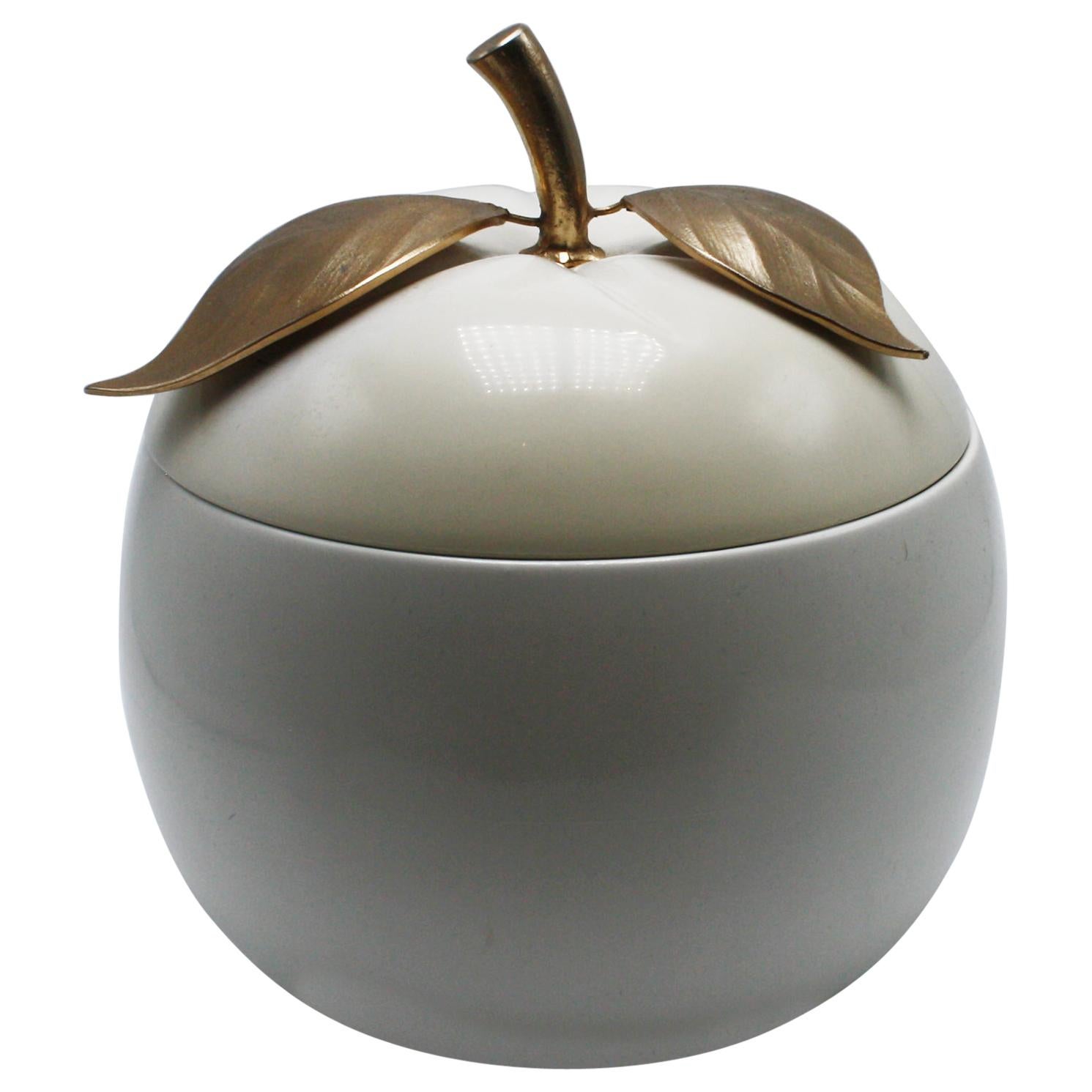 Freddotherm Apple Ice Bucket Gold-Plated by Hans Turnwald, circa 1960