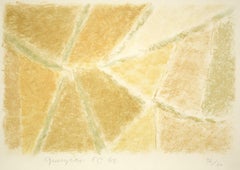 "Grusgrav", Mid Century Modern Danish Color-Field Abstract in Yellow, 36/80
