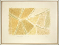 "Grusgrav", Mid Century Modern Danish Color-Field Abstract in Yellow, 36/80