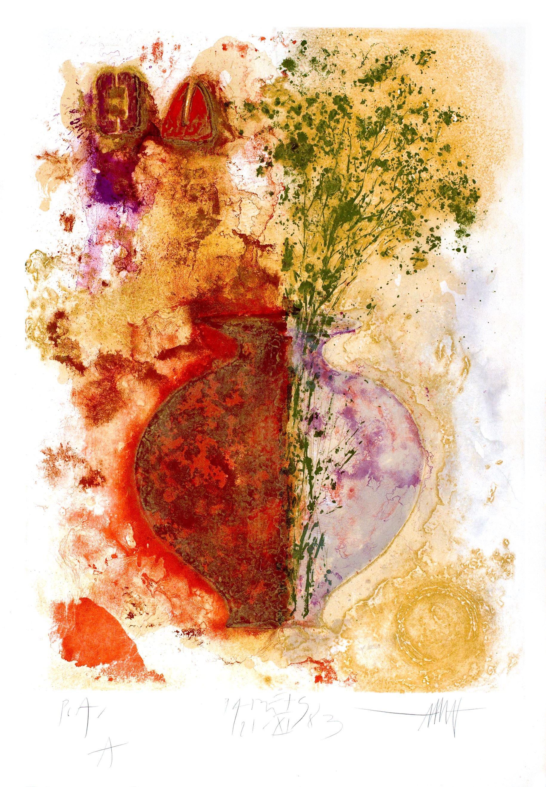Gravure d'art originale en édition limitée signée 35x24 pouces. n7 - Print de Frederic Amat