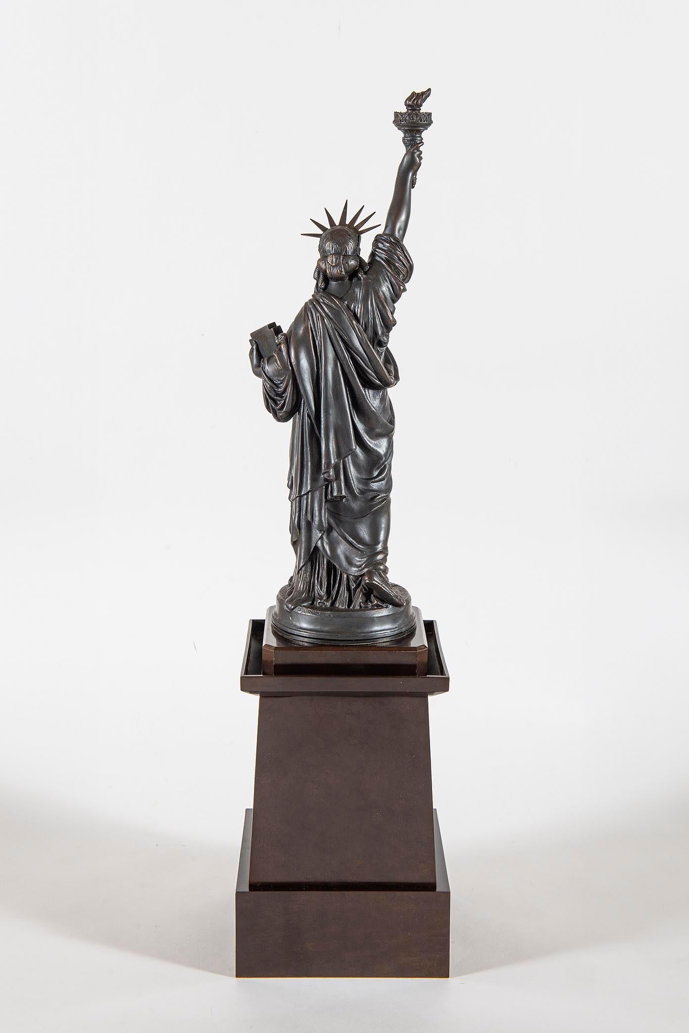 FREDERIC AUGUSTE BARTHOLDI  (1834-1904)
Statue of Liberty, 1875
Ed. 300 pcs I Size D
Zinc
H. 42 cm
Signed and dated on the base : Listed in Washington, August 31st 1876, 9939-C, Avoiron Paris


As a sculptor, Bartholdi depended for his livelihood