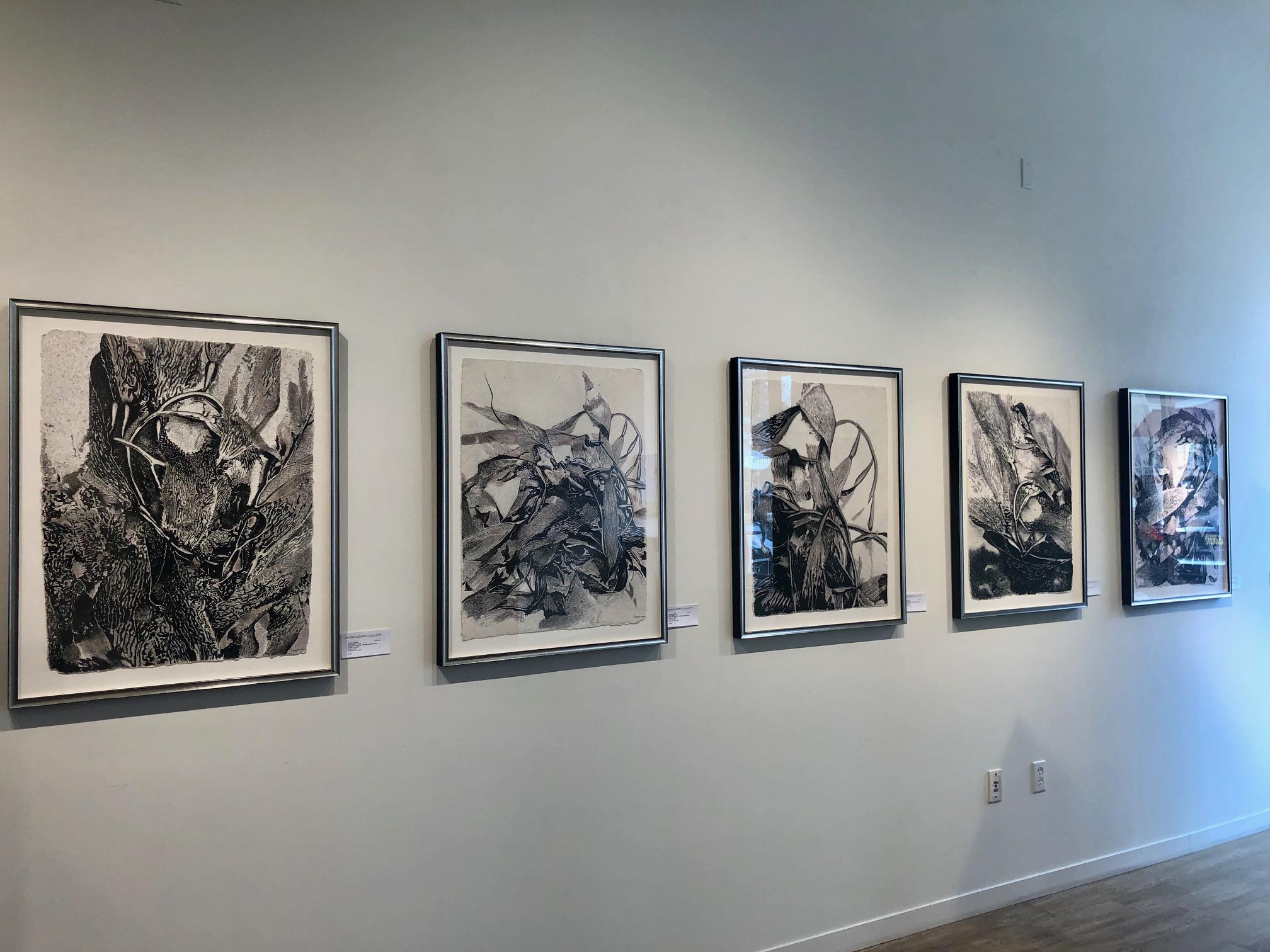 Original work of art that utilizes both painting and drawing - Mixed-media: Sumi Ink, graphite, metallic pigment and acrylic on Moulin de Larroque paper, made by hand in a mill in France. The mixed media work is inspired by seaweed / kelp at a