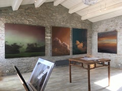 ANNONCIATION  / Huile sur lin, réalisme abstrait, nuages de ciel