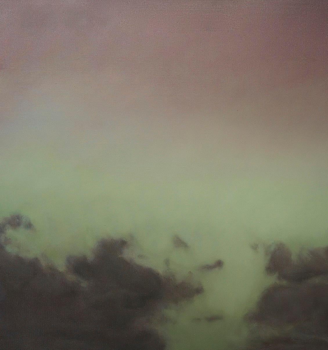 ANNONCIATION  / Oil on Linen abstract realism sky clouds - Abstract Painting by Frédéric Choisel