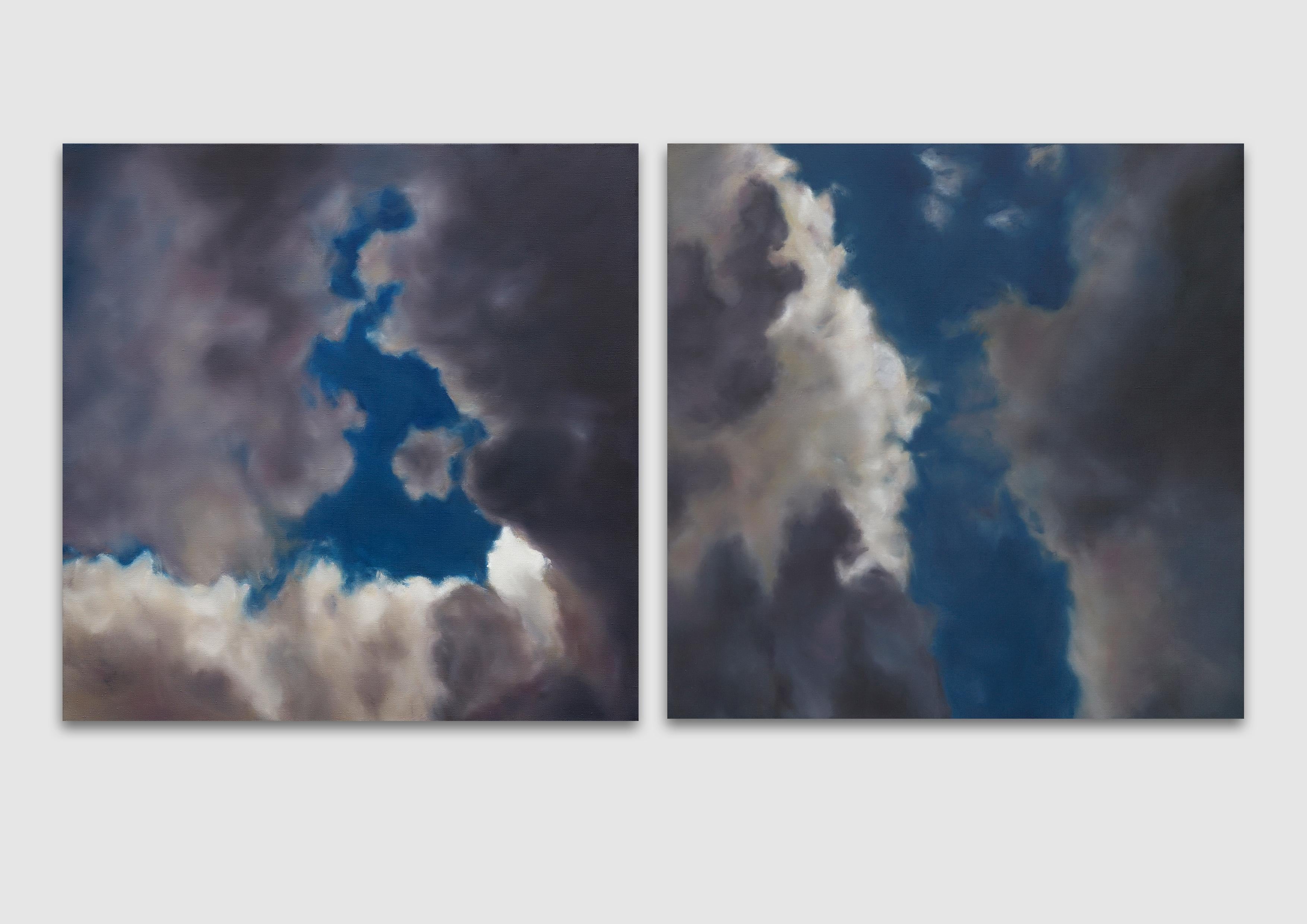 Ether Sans Oiseaux  I (Éter sin pájaros) / Óleo sobre lino - Painting de Frédéric Choisel
