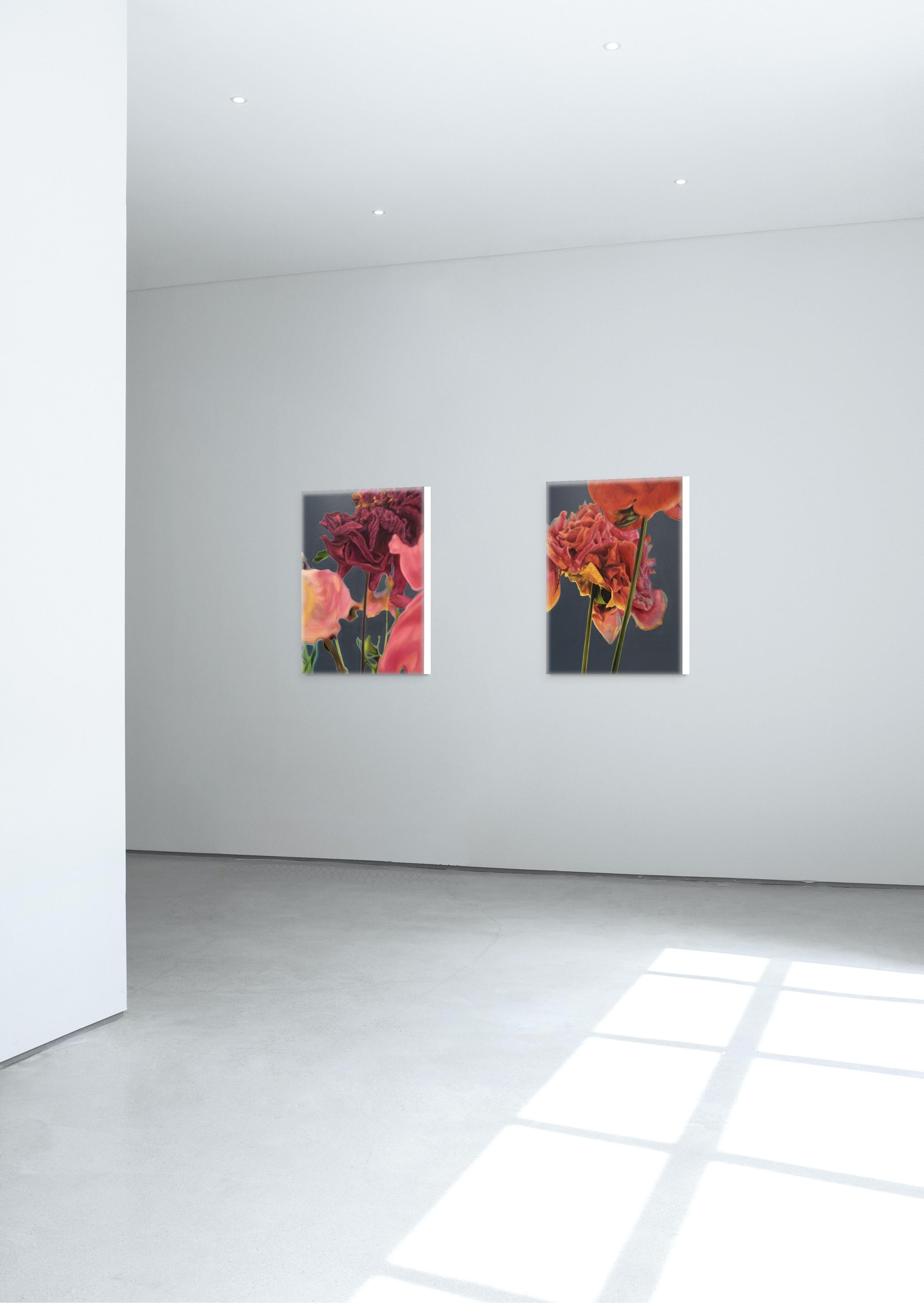 Hana Or su sfondo grigio 2 - Painting Contemporaneo di Frédéric Choisel
