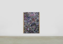 Le Loubinou 3 / contemporary blue and silver abstract tide pool water painting