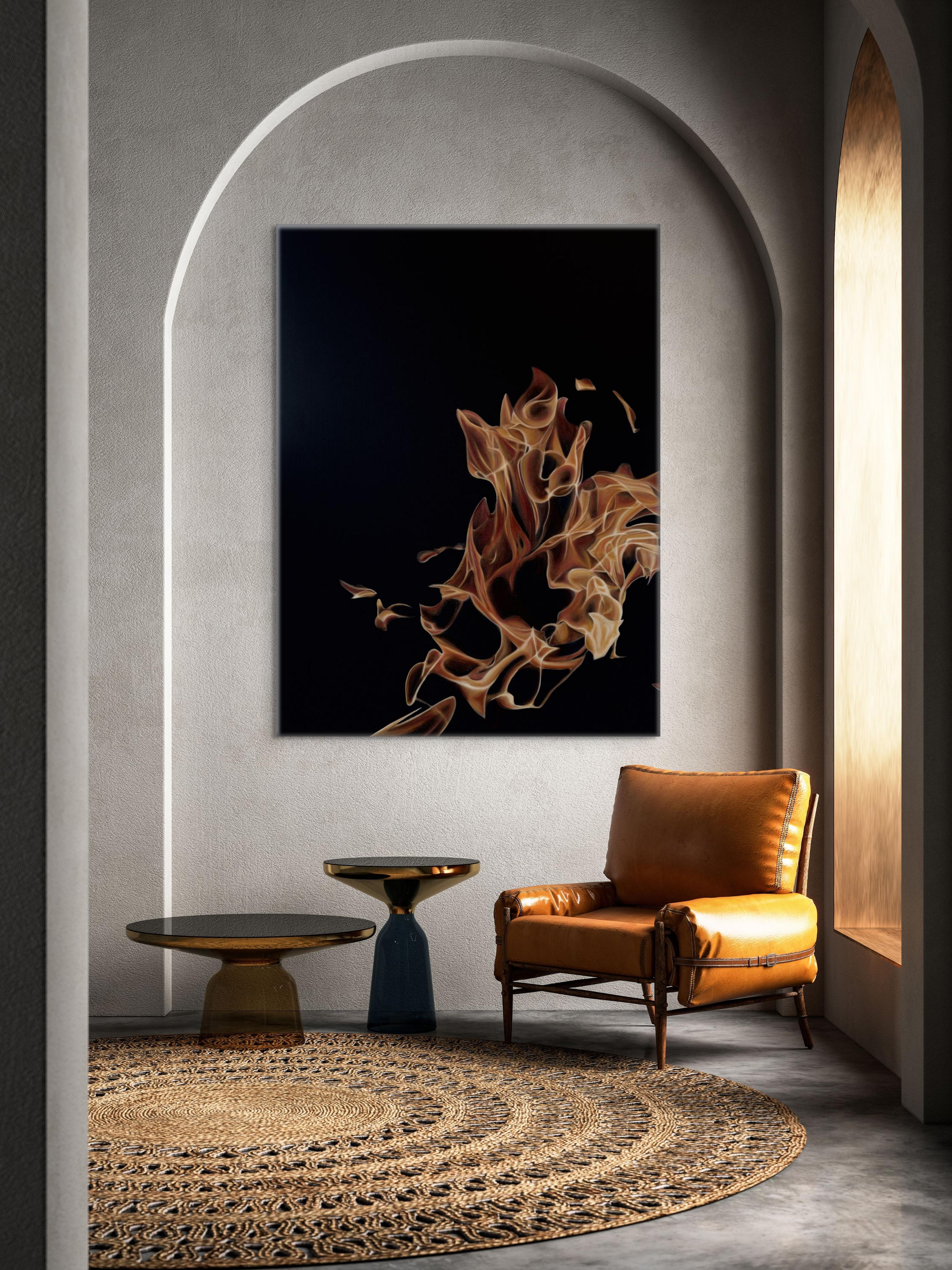 Luminous 1 - Black Still-Life Painting by Frédéric Choisel