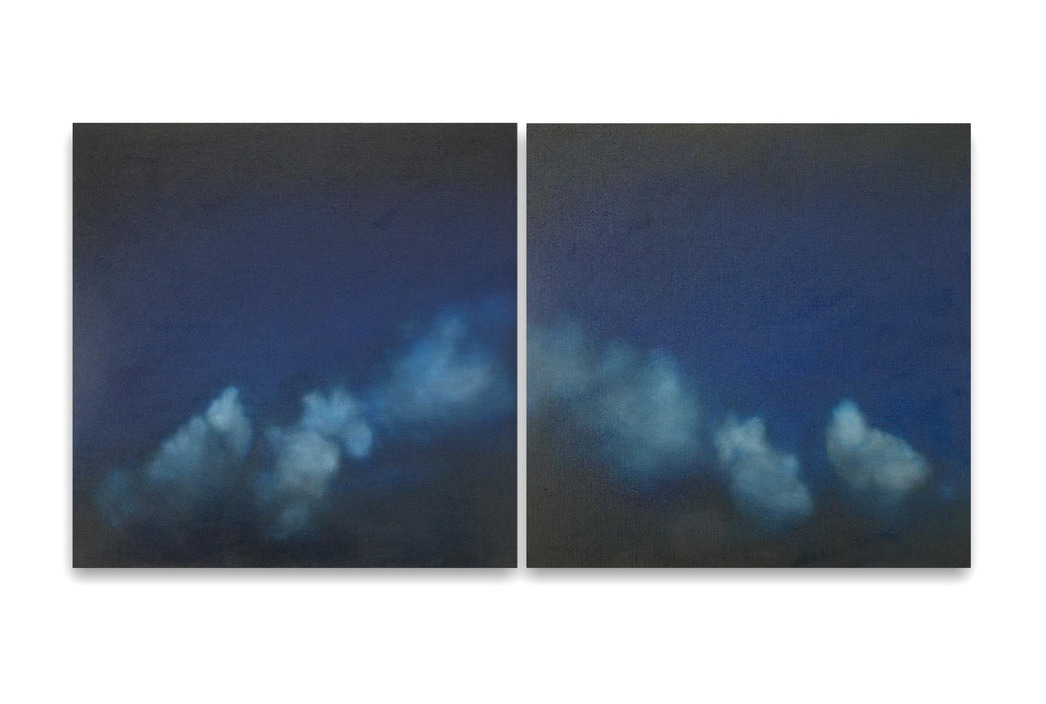 Frédéric Choisel Abstract Painting - Promesse I & II / Diptych - Oil on Linen