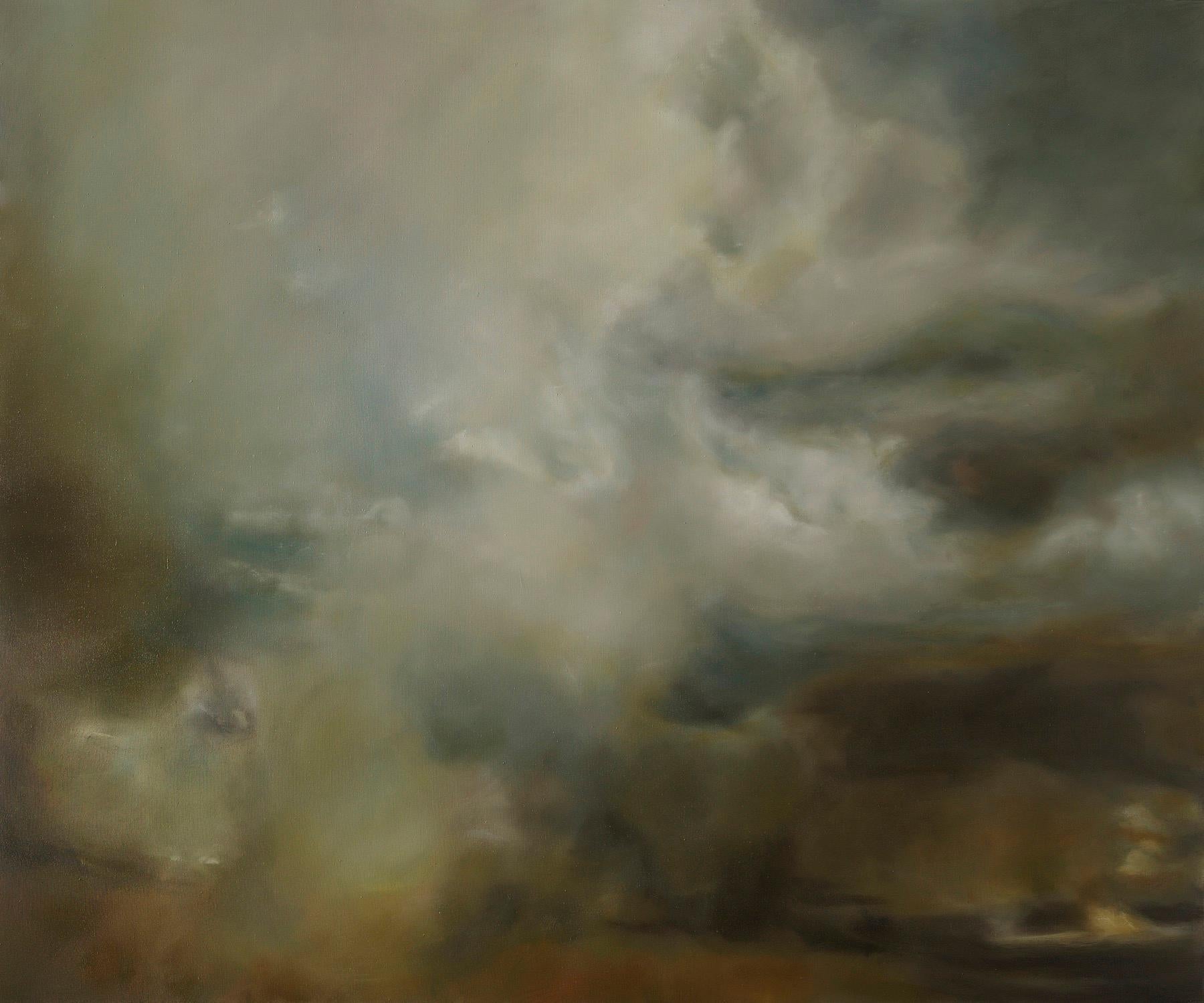 Frédéric Choisel Landscape Painting - Si Mineur / Oil on Linen abstract realism sky clouds