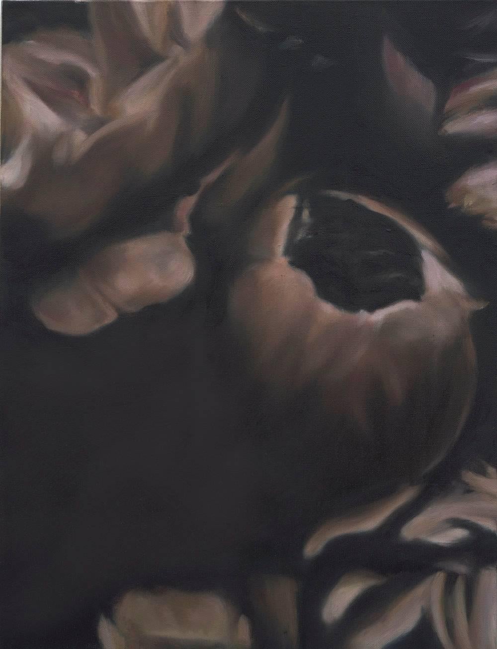 El lenguaje de las flores y las cosas silenciosas - horizontal - Abstract Painting Negro de Frédéric Choisel