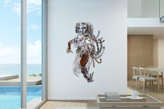 "Marilyn Android" High relief 3D metallic wall sculpture