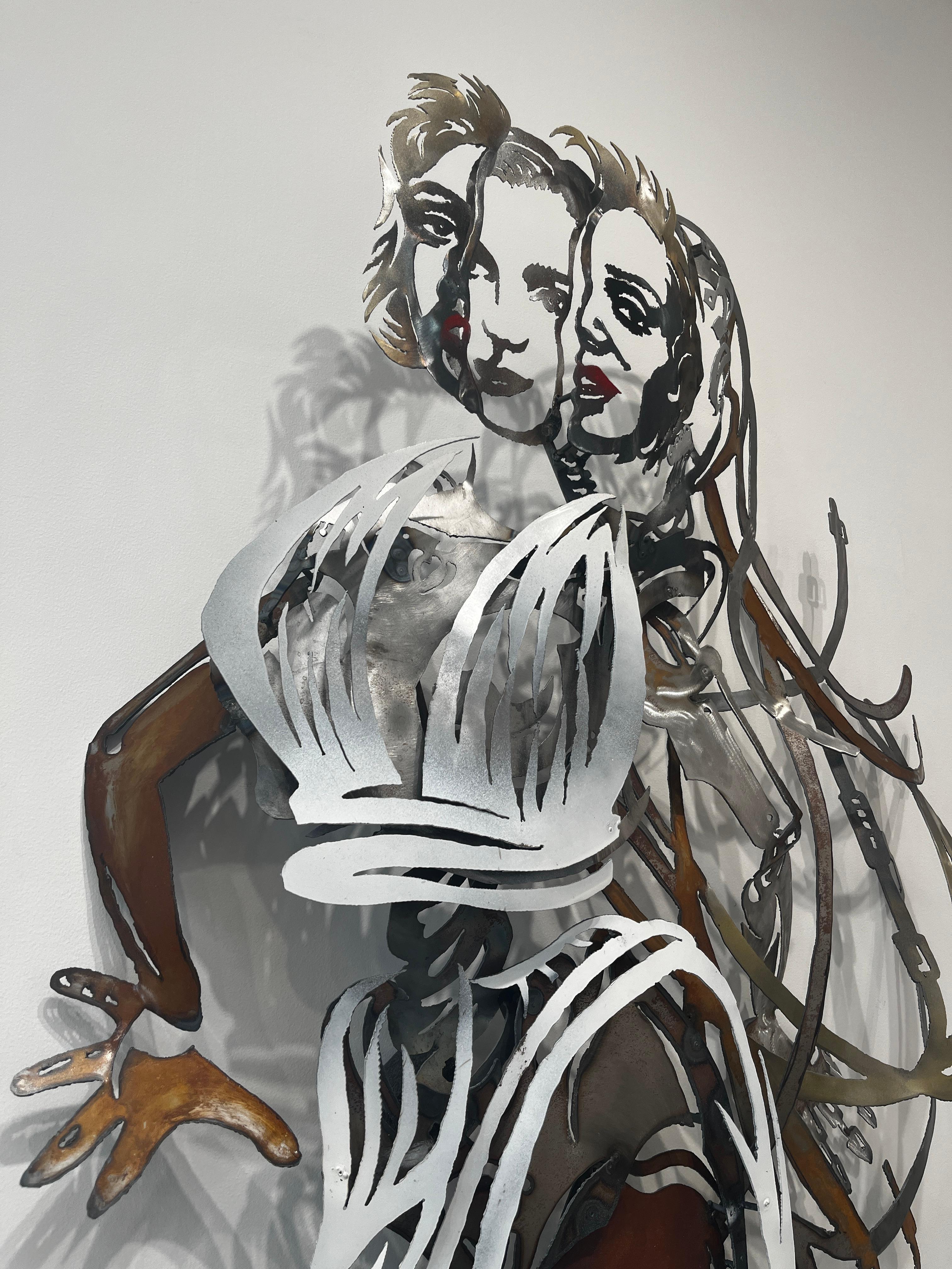 High relief 3D steel wall sculpture by Frederic Daty

ABOUT THE WORK - Robotization and artificial intelligence are the beginnings of the era of beings of steel, silicone and microchips. Everything contributes to the near future seeing the advent of