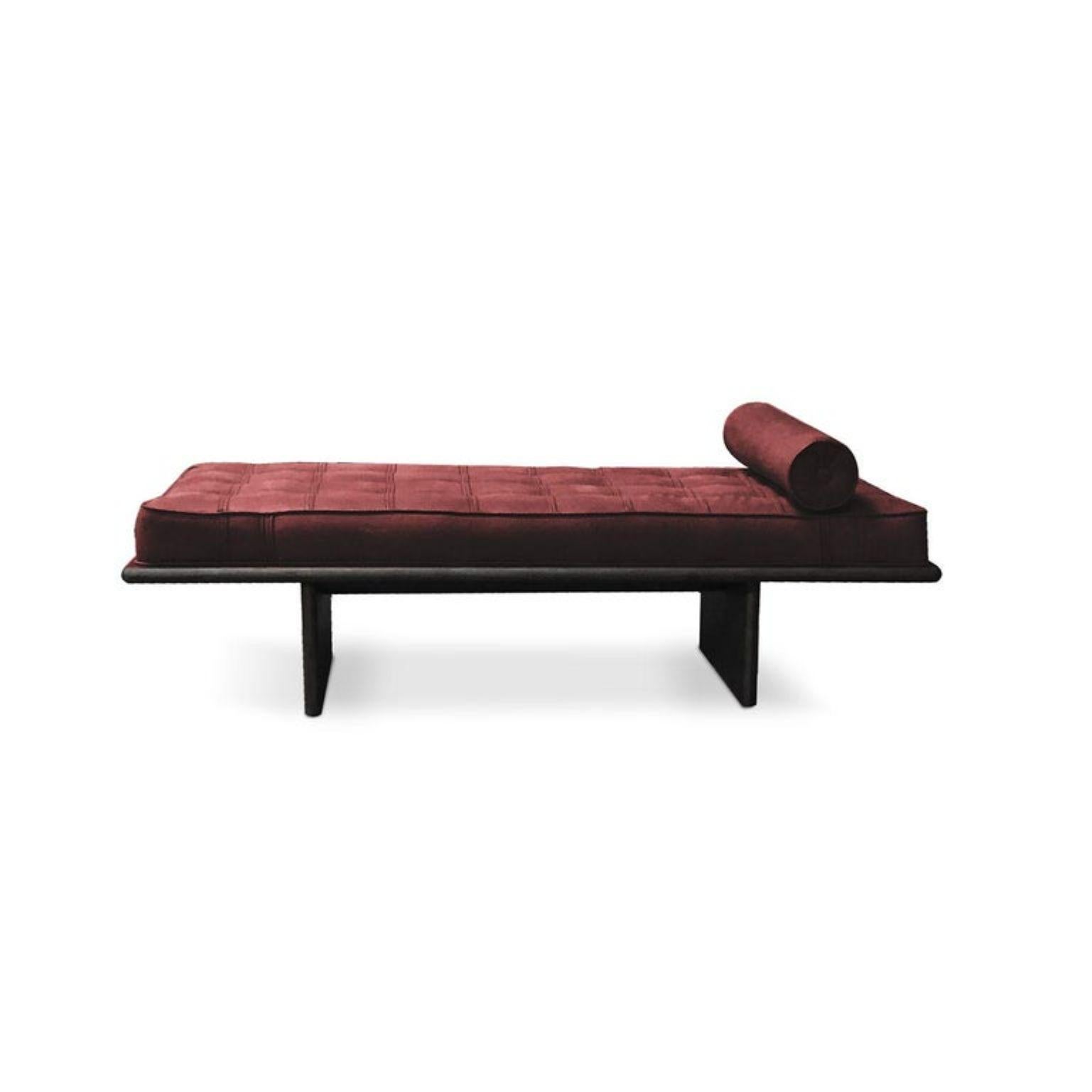 Frederic daybed by Collector
Materials: Structure in solid oak wood. Upholstered in genuine Sequoia 4003 leather
Dimensions: W 190 x D 90 x H 50 cm 

Frederic daybed it’s inspired by Japanese minimalism. With simple and clean structure, combined