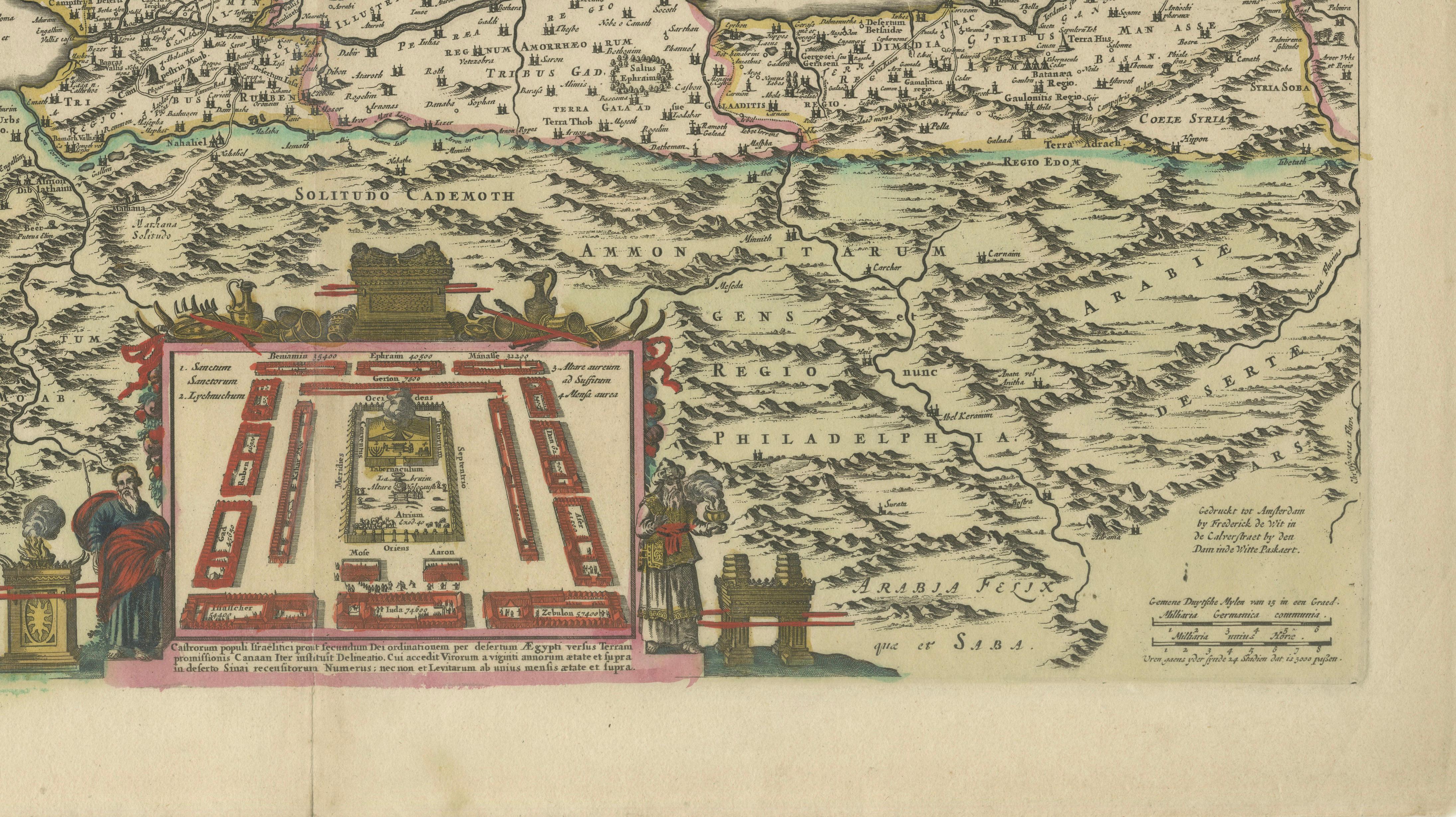 Frederic de Wit Map of Palestine – Terra Sancta, Amsterdam c.1670 For Sale 3