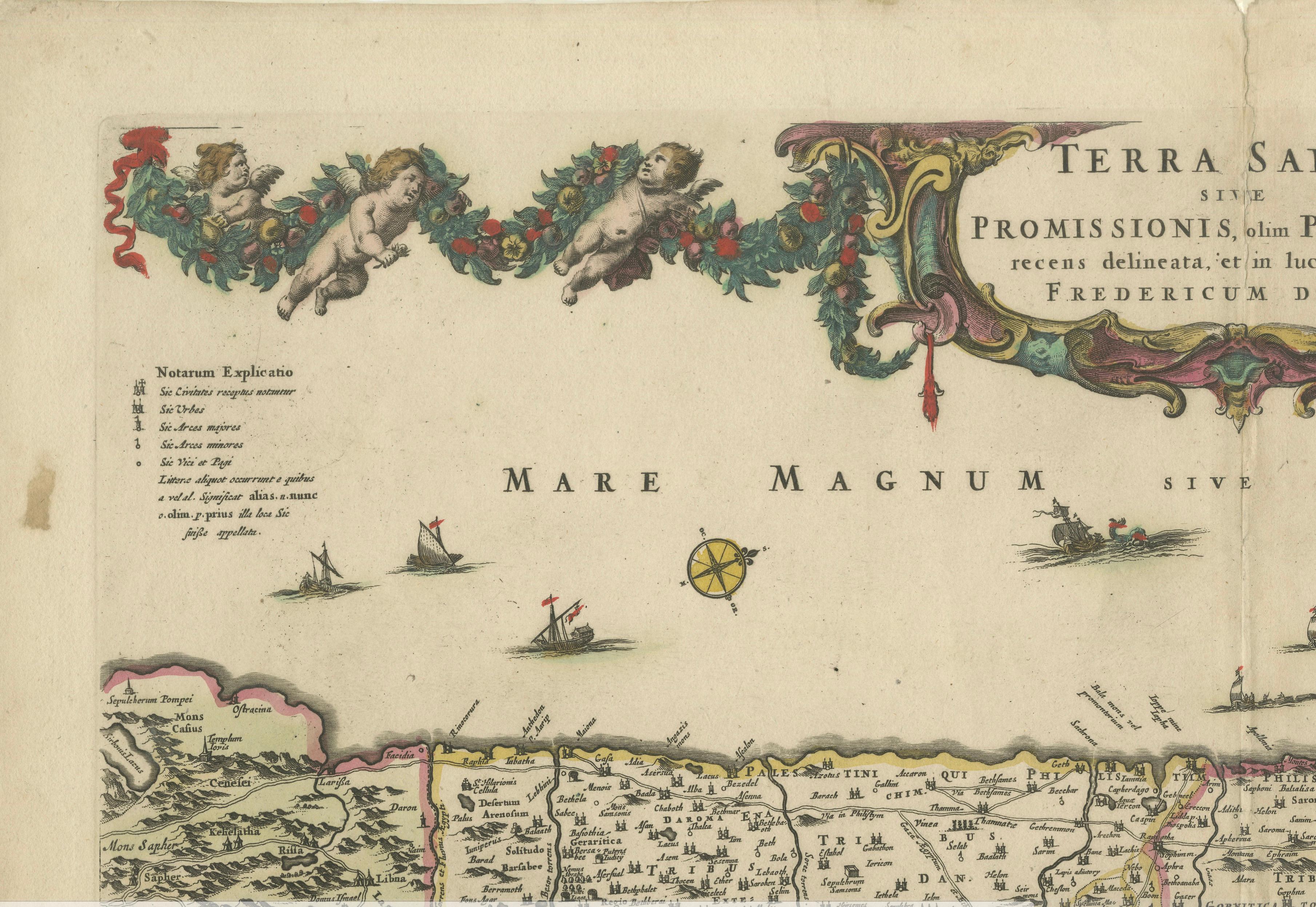 Frederic de Wit Map of Palestine – Terra Sancta, Amsterdam c.1670 For Sale 5