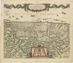Frederic de Wit Map of Palestine – Terra Sancta, Amsterdam c.1670