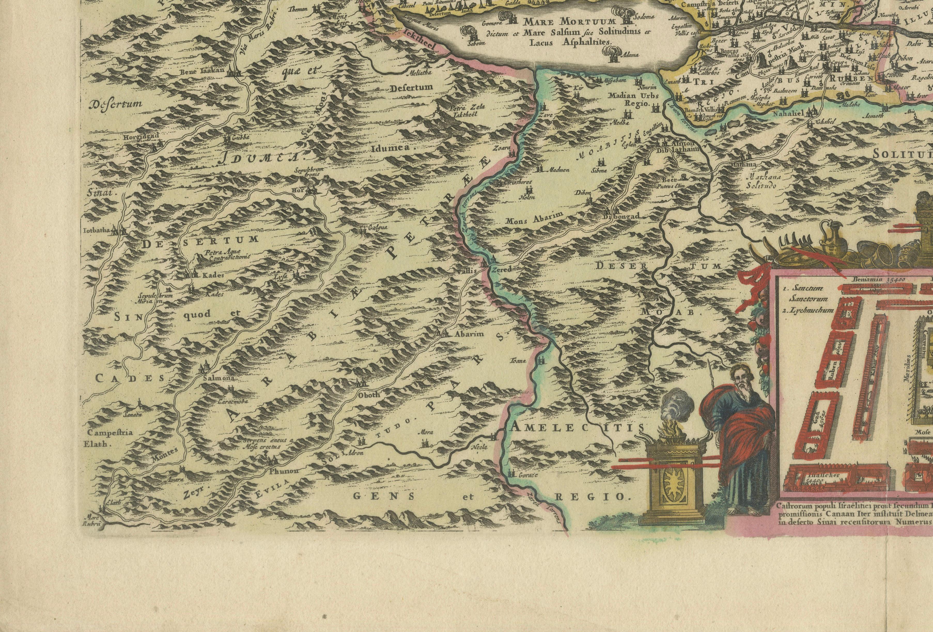 Frederic de Wit Map of Palestine – Terra Sancta, Amsterdam c.1670 For Sale 2