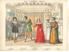 Le Comte Ory - Original Etching by F. Dubois - 1828 ca.