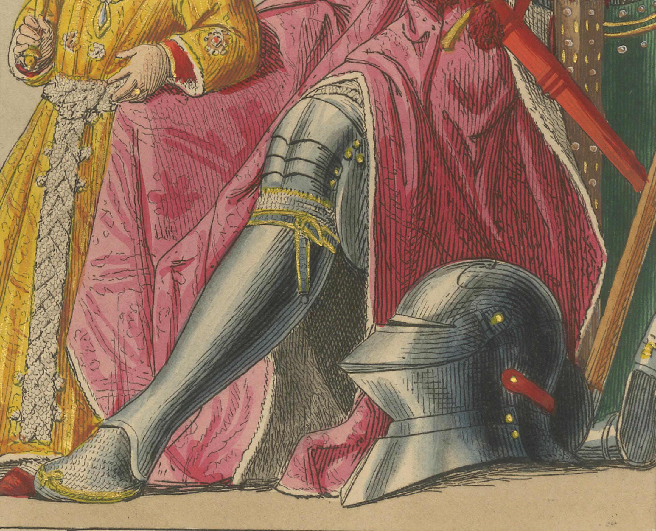 Frédéric Duc d’Urbin in Ceremony – Renaissance Portrait of Power and Learning

This exquisite hand-colored print, numbered MCCCC No.78, portrays Frédéric Duc d’Urbin (Federico da Montefeltro, Duke of Urbino), one of the most celebrated condottieri