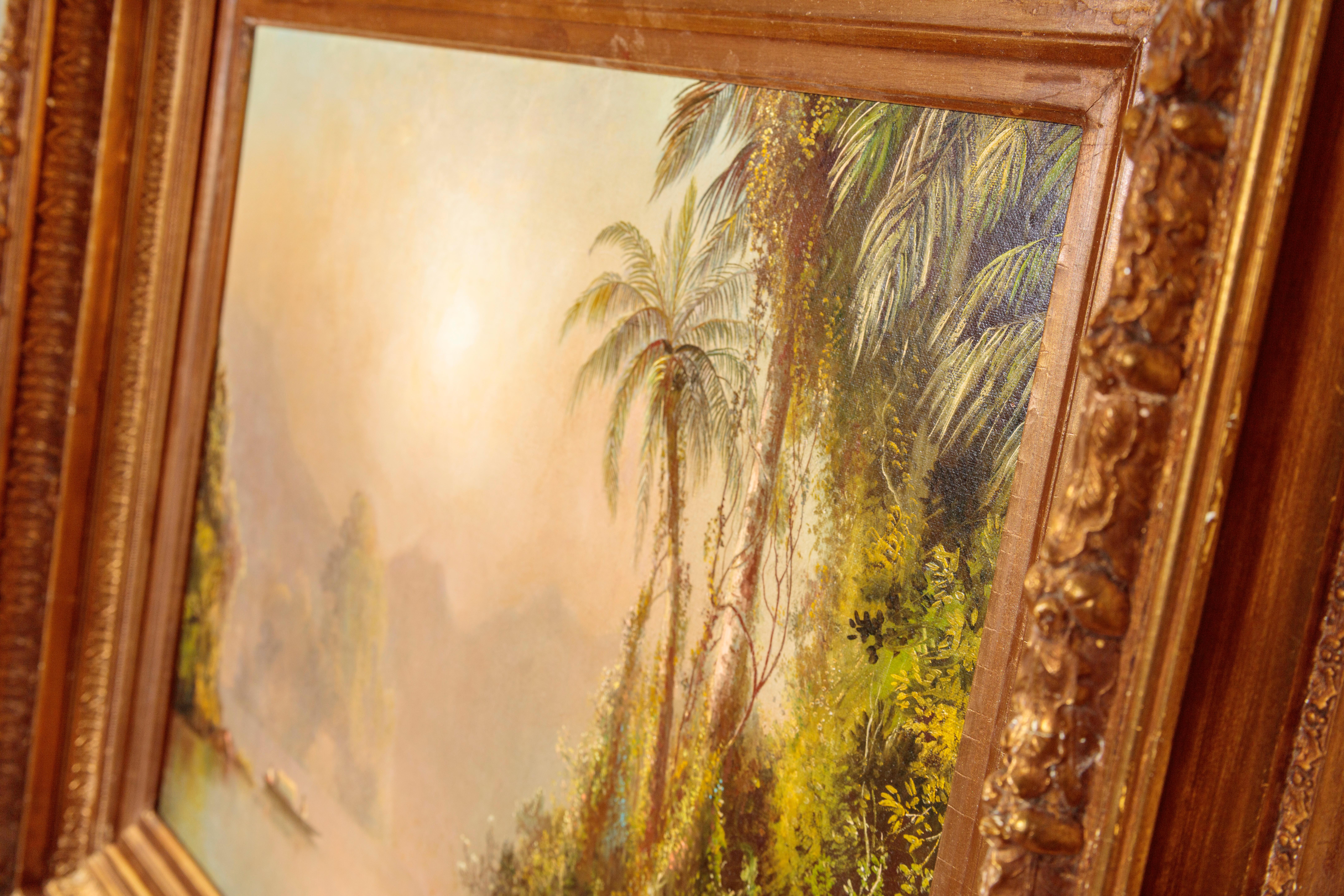 Matin sous les tropiques - Hudson River School Painting par Frederic Edwin Church