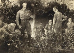 Illustrazione della storia "La casa delle tenebre", Saturday Evening Post