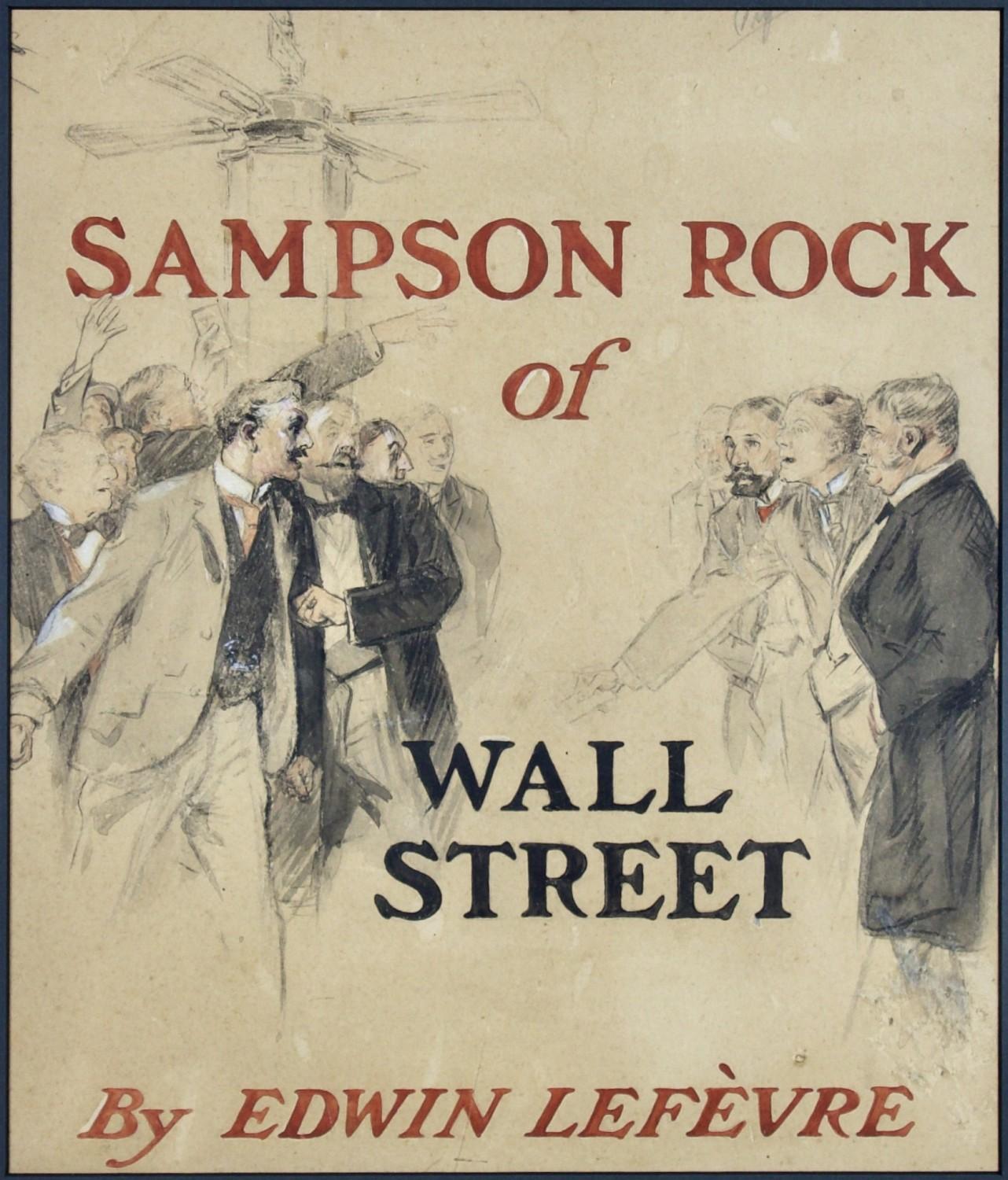 "Sampsons Rock of Wall Street" Copertina originale per il Saturday Evening Post - Art di Frederic Gruger
