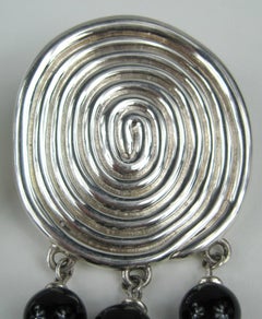 FREDERIC JEAN DUCLOS ON WAX Hand Signed Sterling Silver Dangle Earrings New 90s