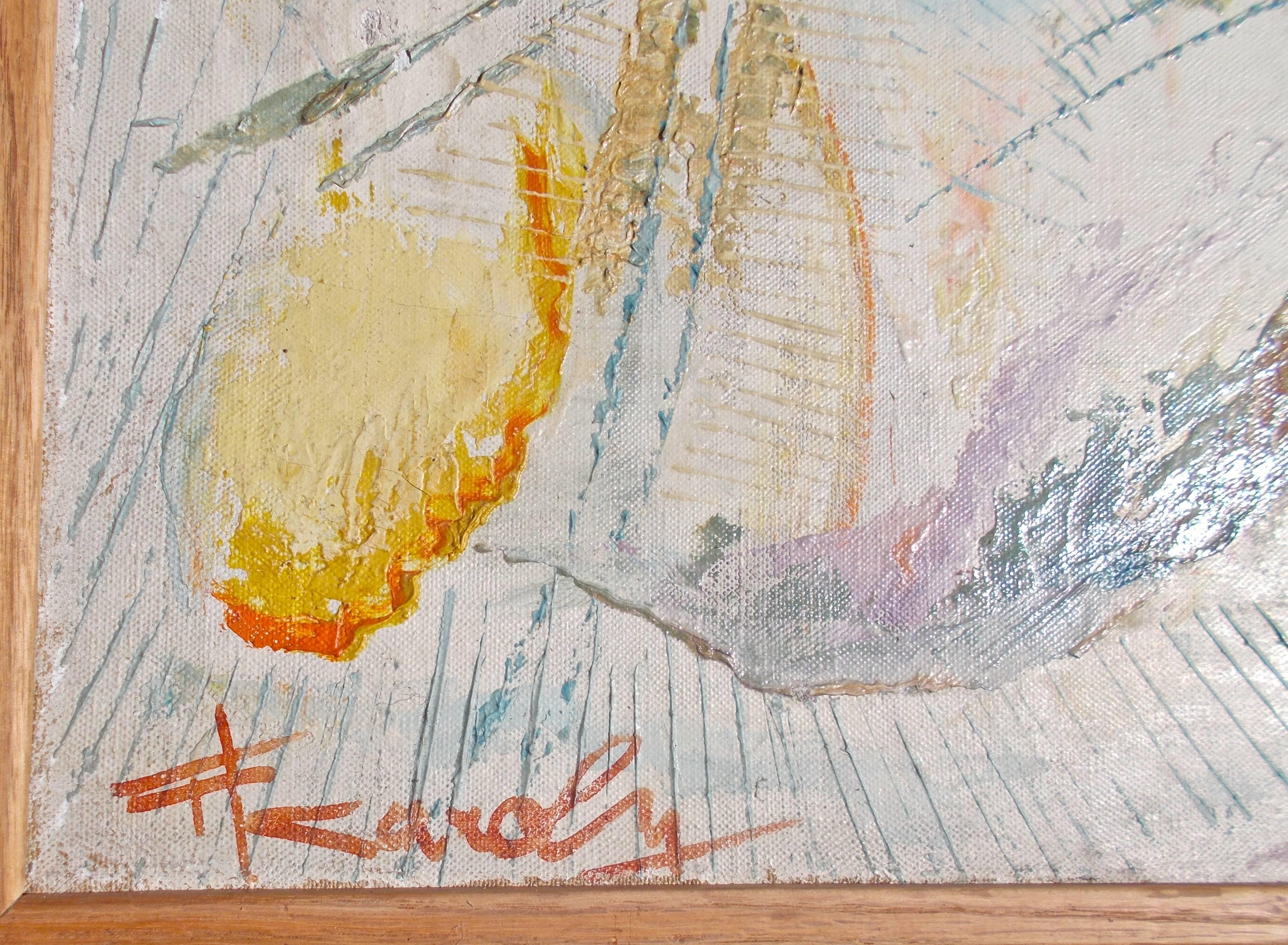 An important 'right on period' abstract Expressionist painting titled and dated on back 