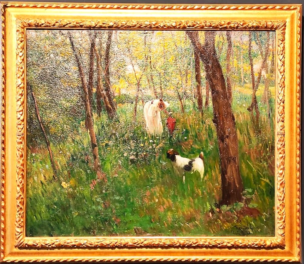 Picking Flowers von Frederic Ferdinand Koch (1863-1923) (Impressionismus), Painting, von Frederic Koch