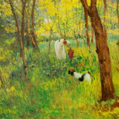 Picking Flowers By Frederic Ferdinand Koch (1863-1923)