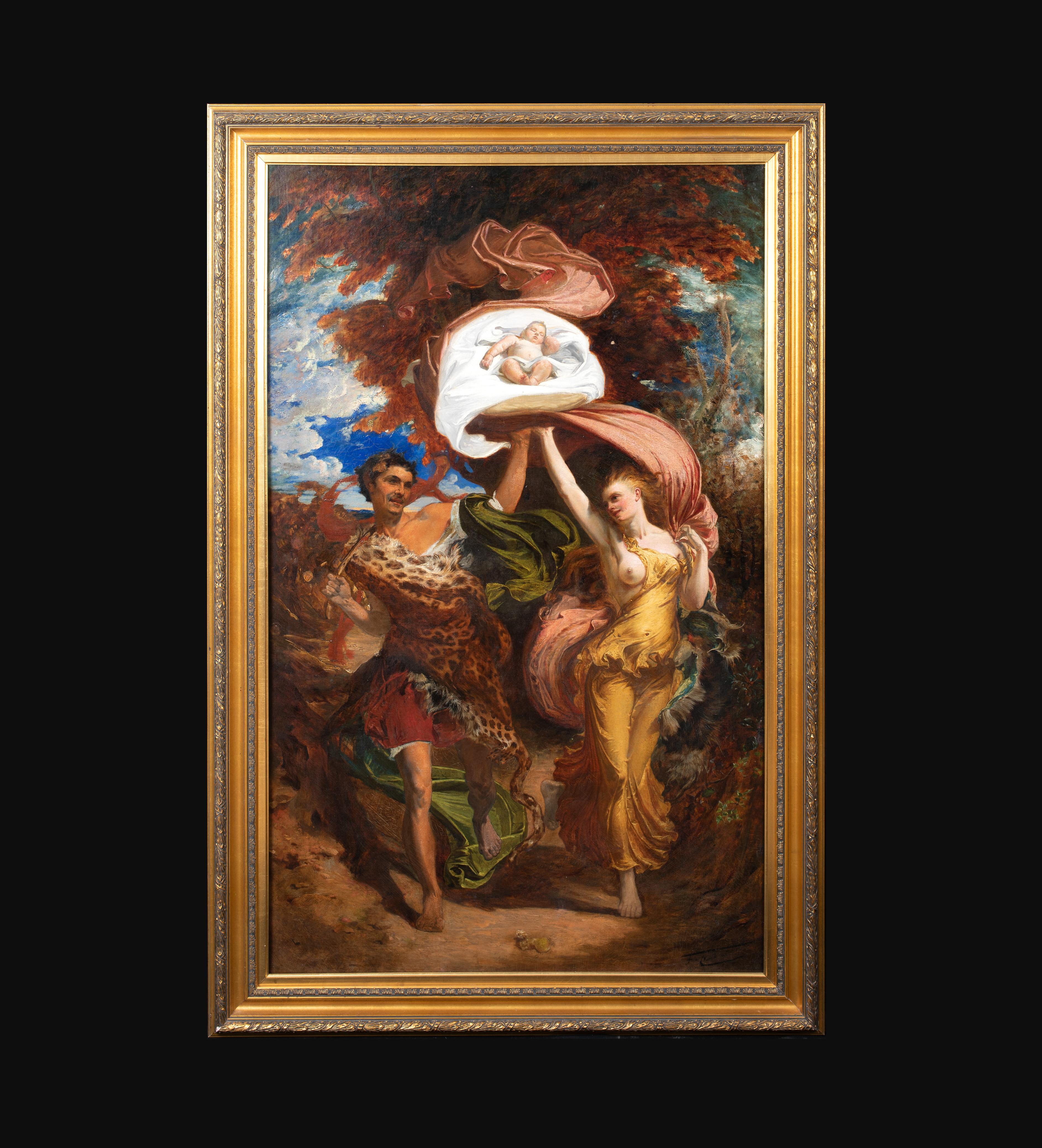 Bacchus, Aphrodite & The Infant Priapus, 19th Century - Painting by Frederic Leighton