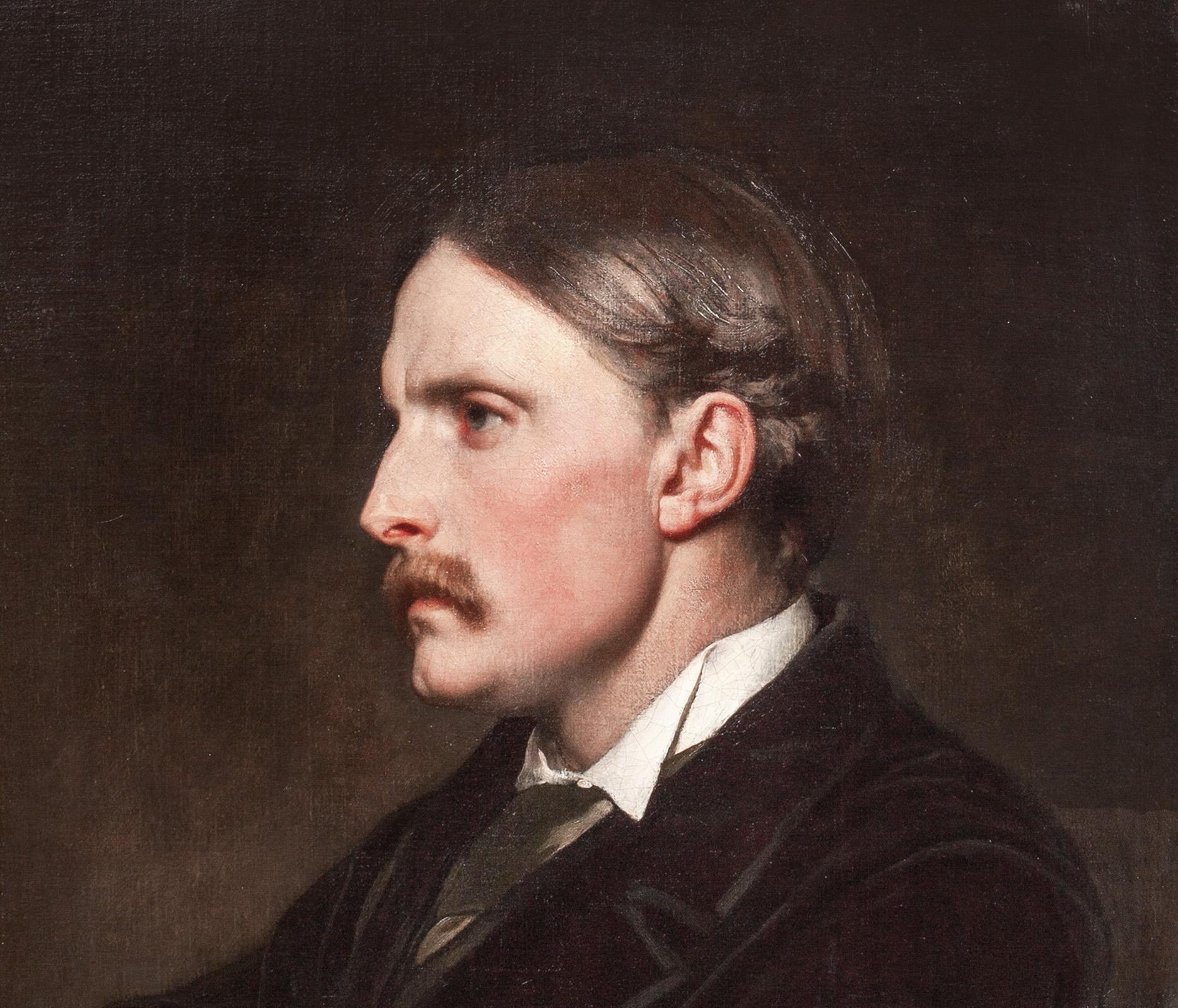 Portrait Of Henry Evans Gordon (1842-1909) - Beige Portrait Painting by Frederic Leighton