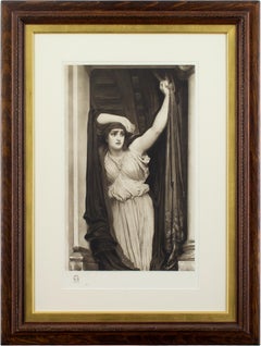 Antique Frederic Lord Leighton (After), The Last Watch Of Hero, Gravure