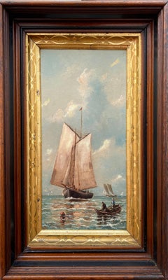 Antique “Sailing off the Coast”