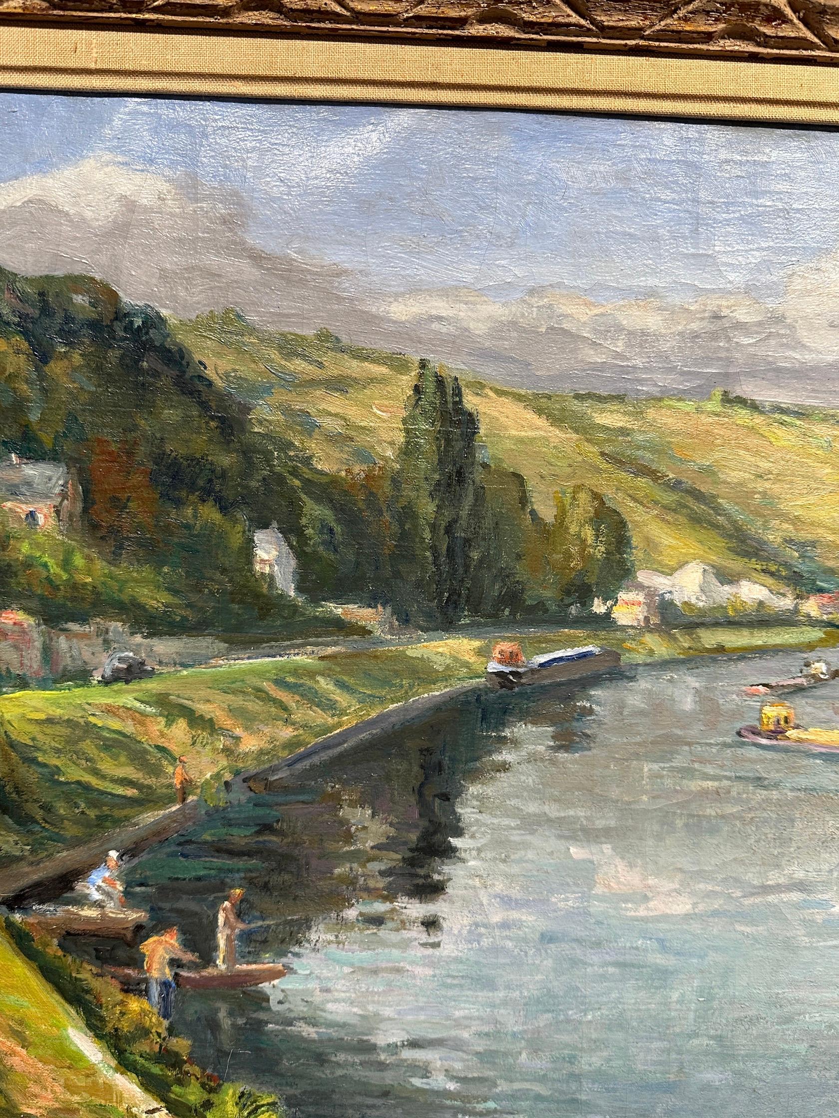 French Impressionist River landscape, Rolleboise on the Seine, Paris  For Sale 4
