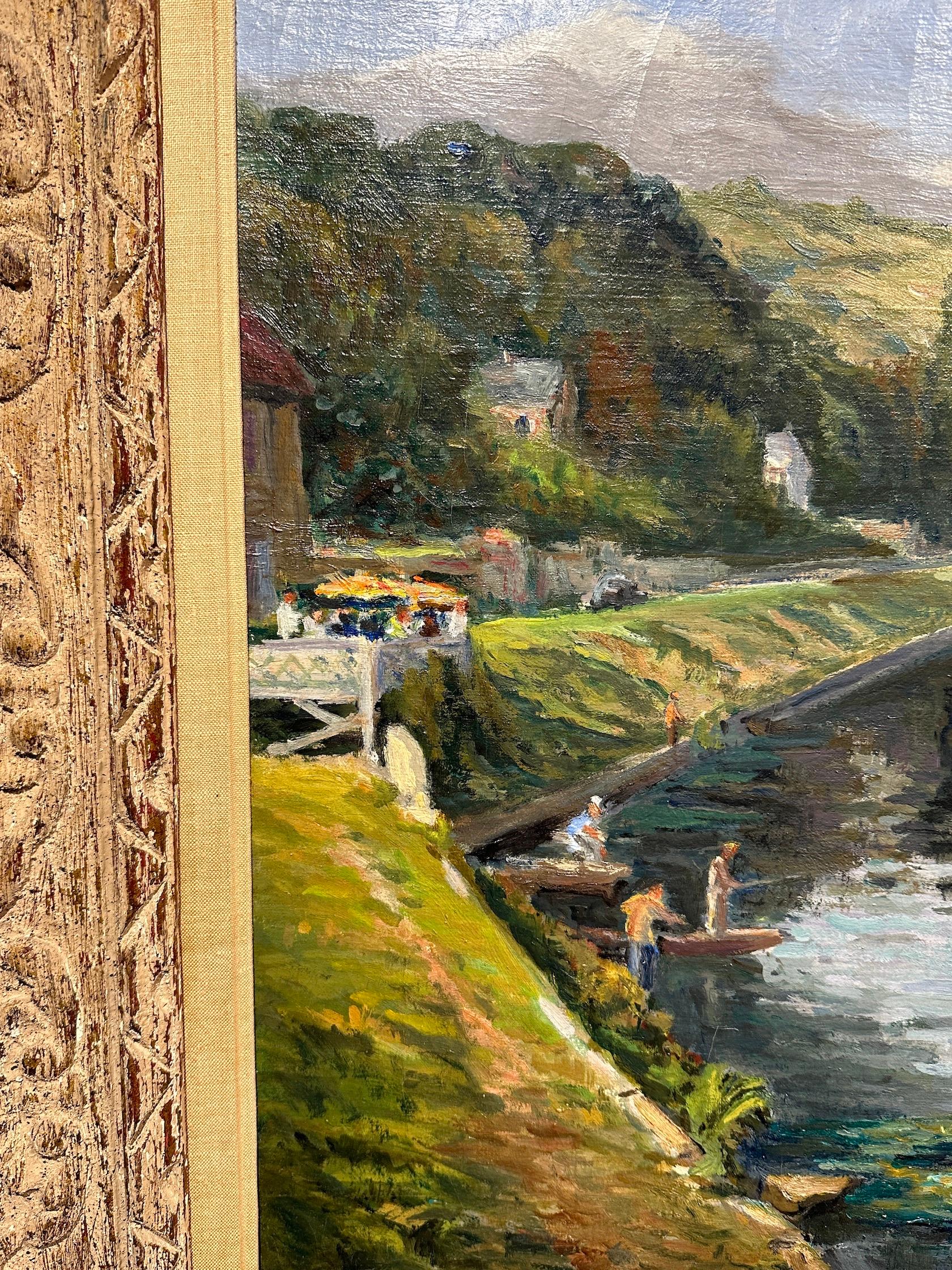 French Impressionist River landscape, Rolleboise on the Seine, Paris  For Sale 5