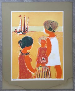 En Allant a la Plage (Strandlandschaft mit Booten Frankreich)