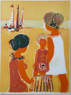 En Allant a la Plage (Strandlandschaft mit Booten Frankreich)