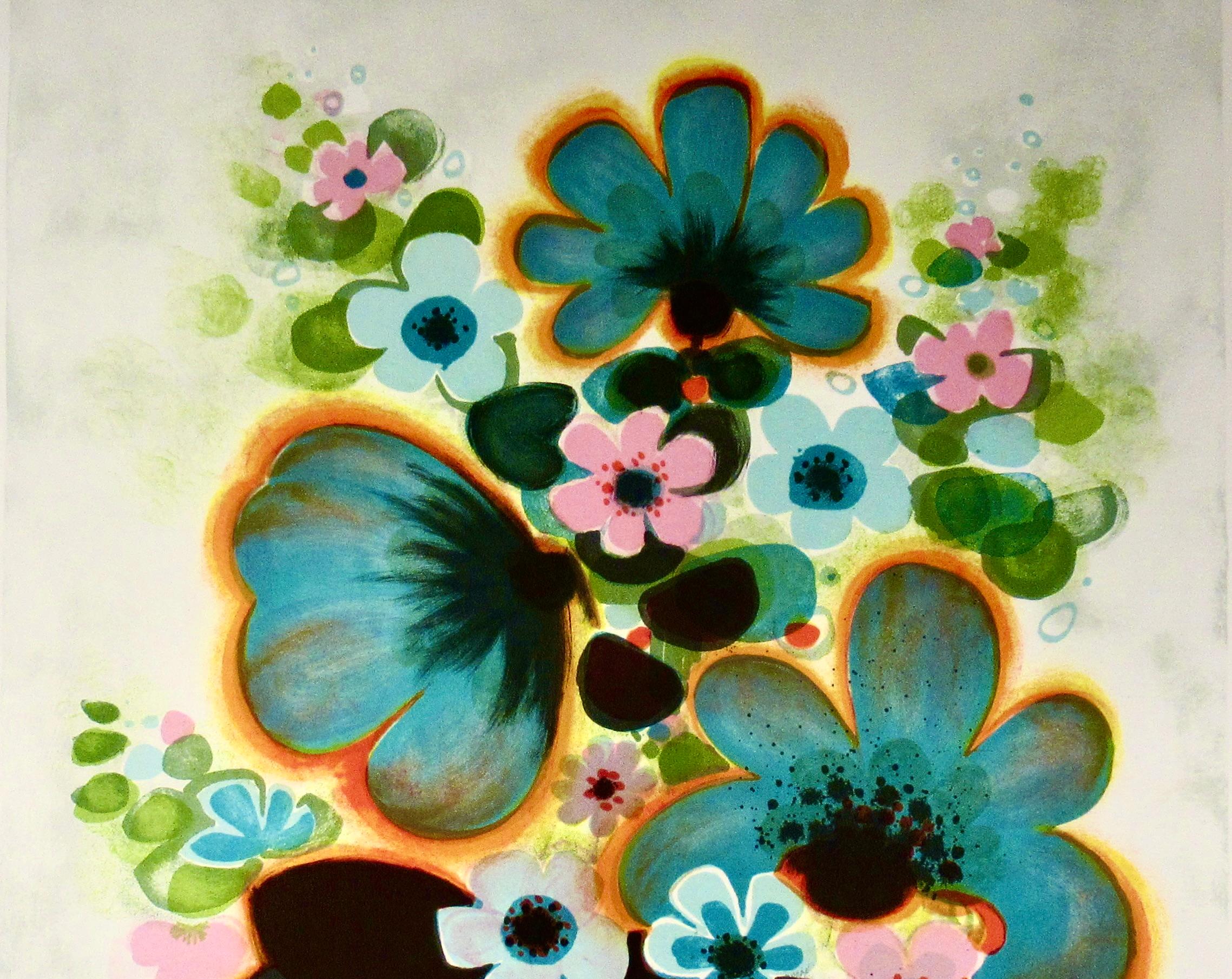 Un Vase de Fleurs (Flowers in a Vase) - Modern Print by Frederic Menguy