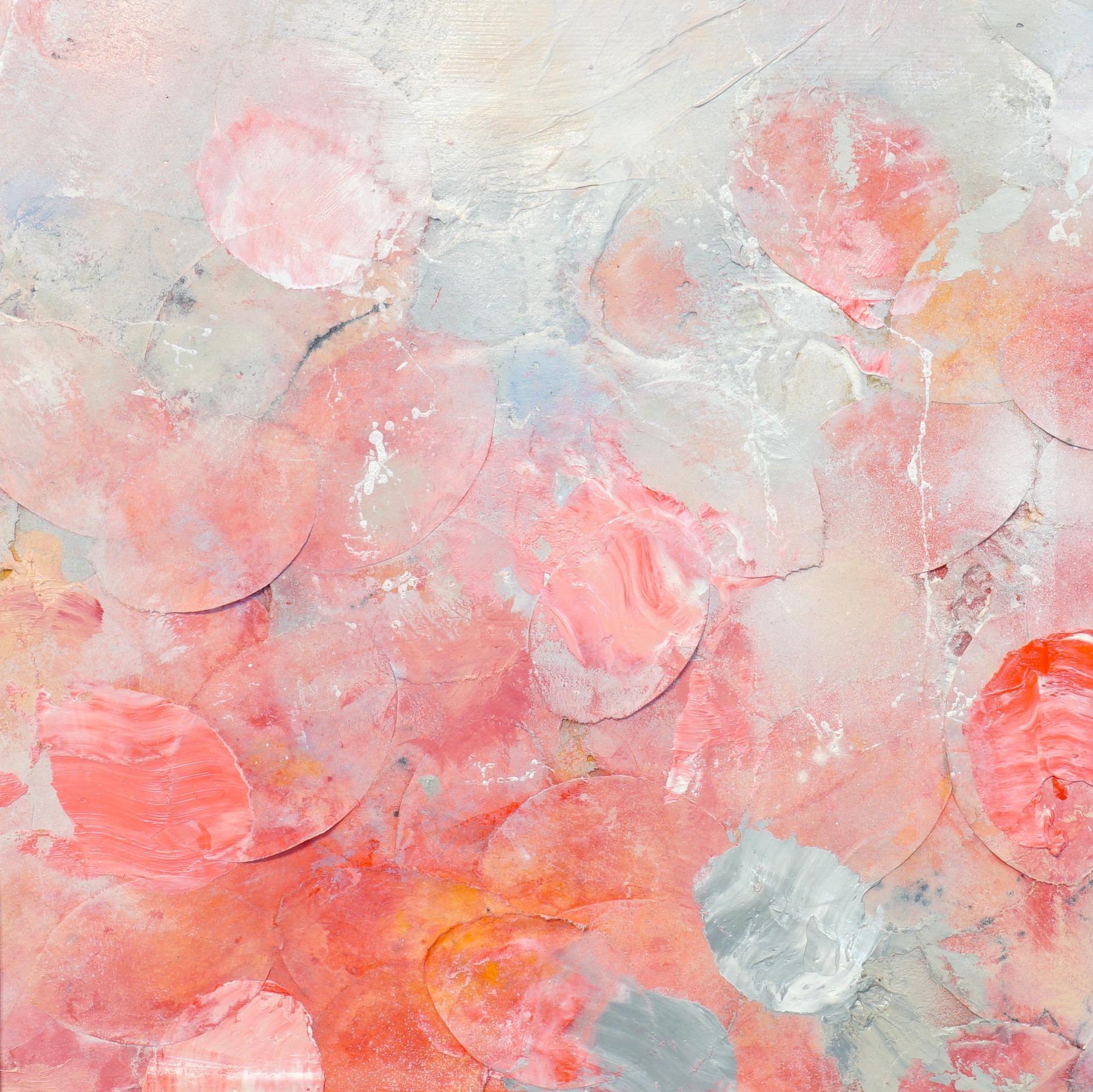 Frederic Paul Abstract Painting - Blooming Dew III - blossom, abstract, contemporary art, 21st, rosé, flowers