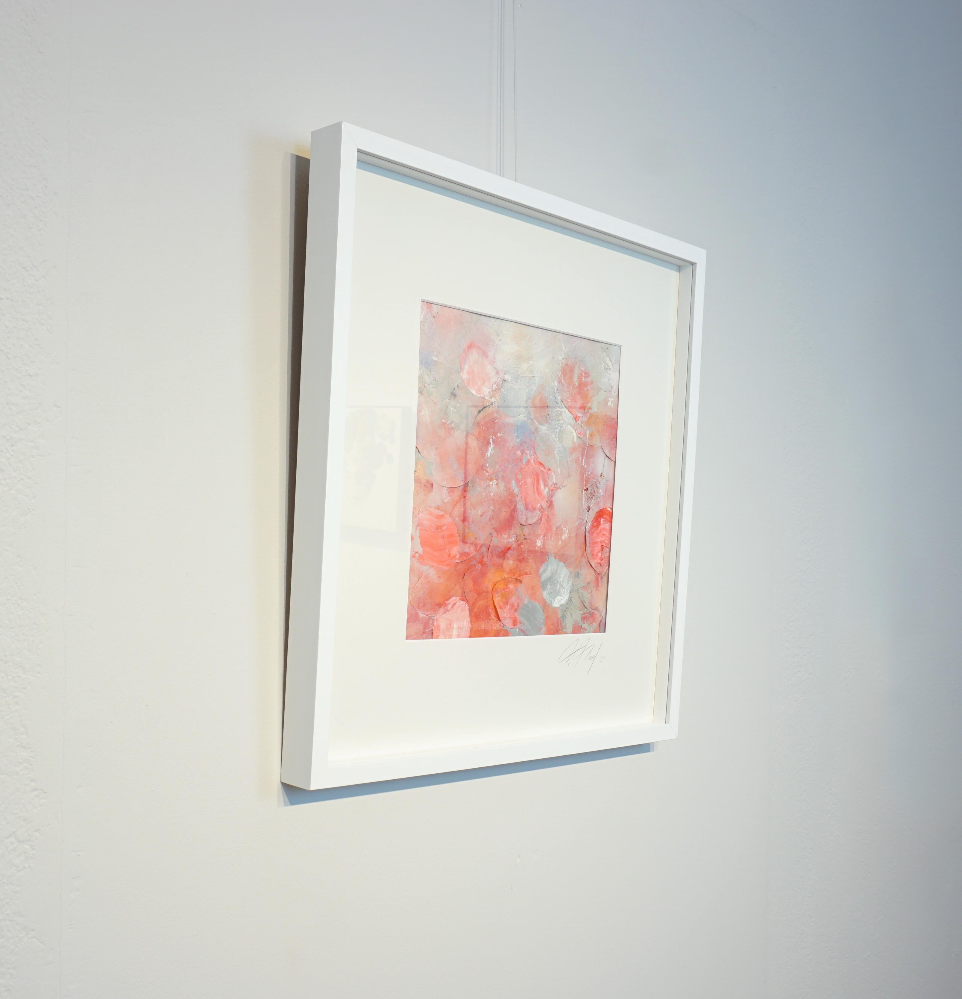 Blooming Dew III - blossom, abstract, contemporary art, 21st, rosé, flowers - Painting by Frederic Paul