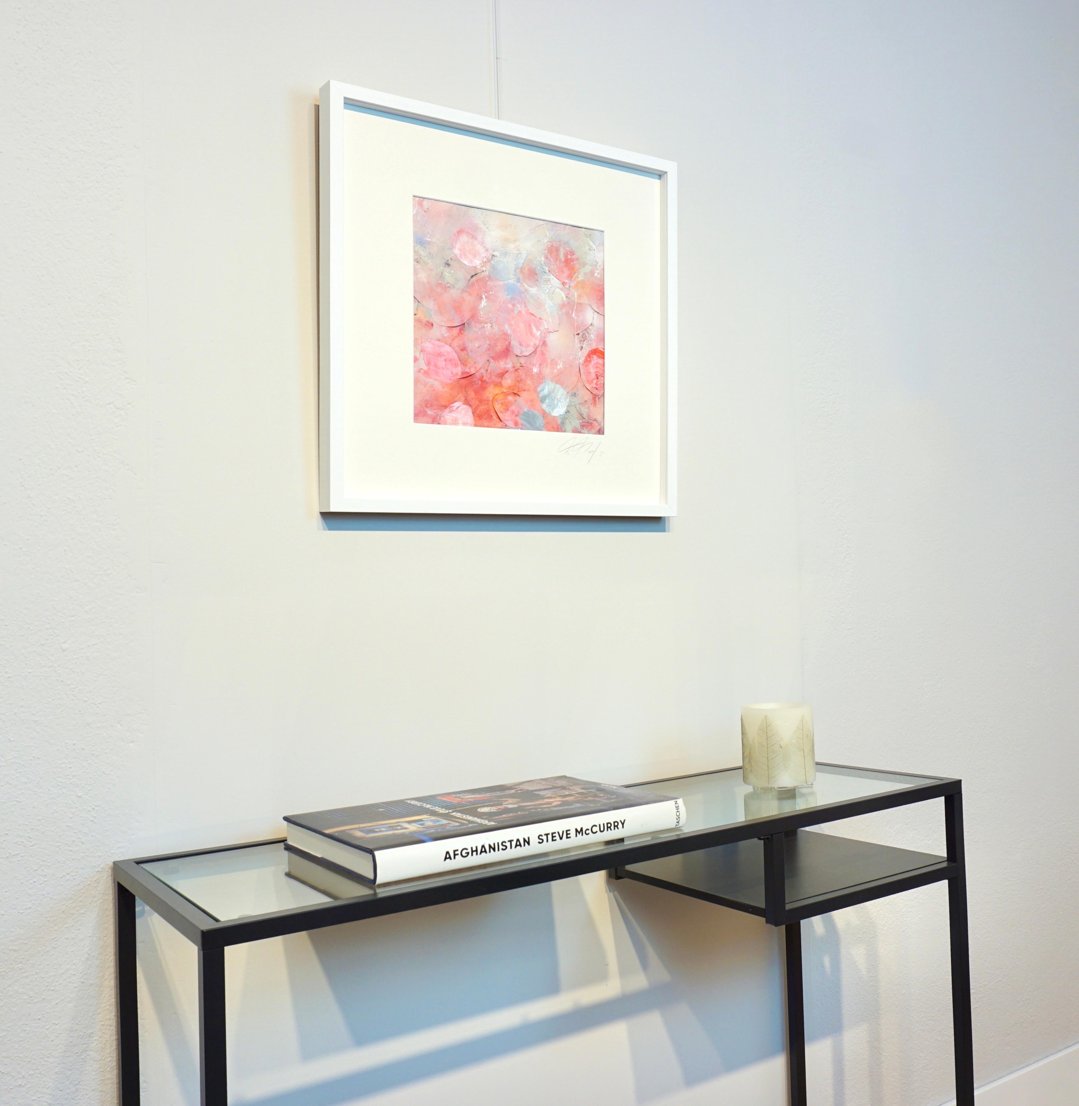 Blooming Dew III - blossom, abstract, contemporary art, 21st, rosé, flowers - Abstract Painting by Frederic Paul