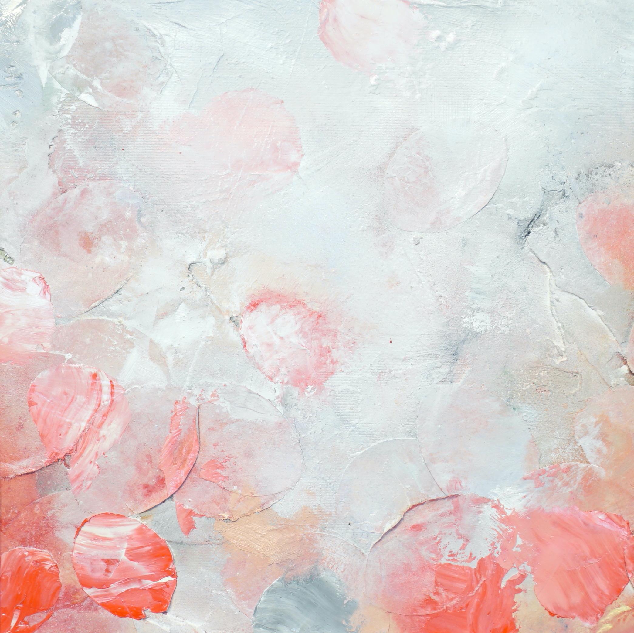 Blooming Dew IV - blossom, abstract, contemporary art, 21st, rosé, flowers, rose - Mixed Media Art by Frederic Paul