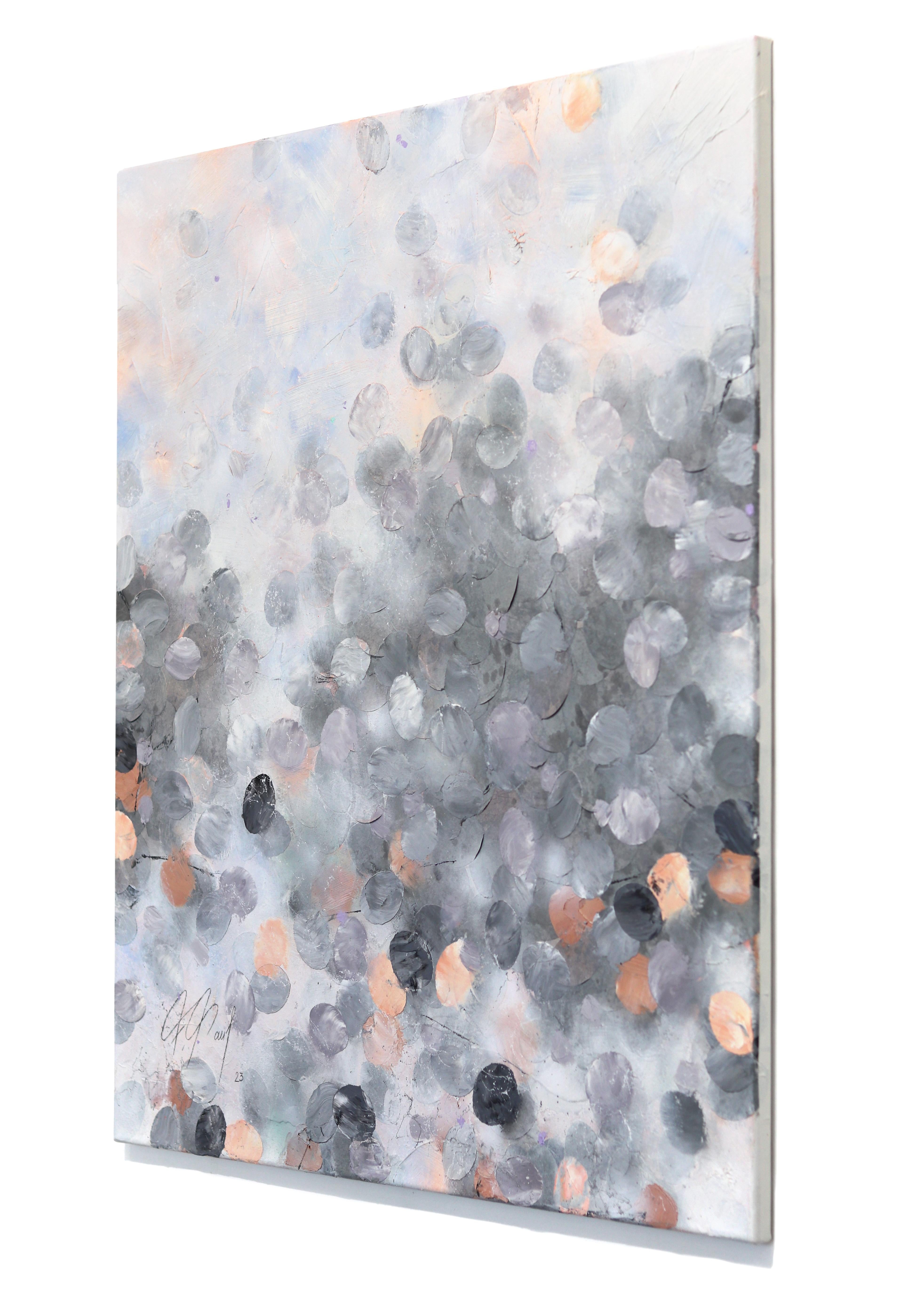 Soft Daylight - Original Textured Misty Grey Tone Abstract Landscape Artwork For Sale 2
