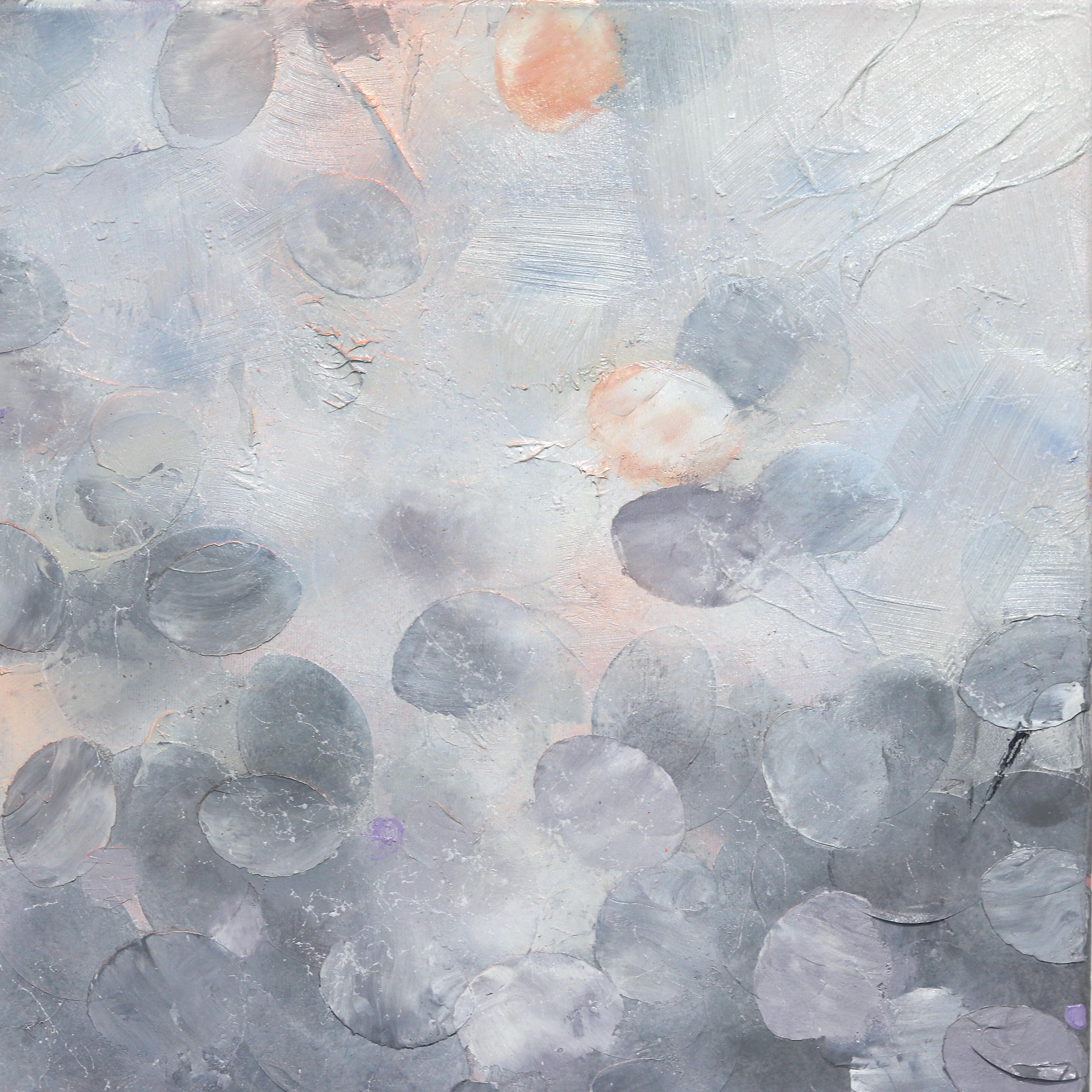 Soft Daylight - Original Textured Misty Grey Tone Abstract Landscape Artwork For Sale 3