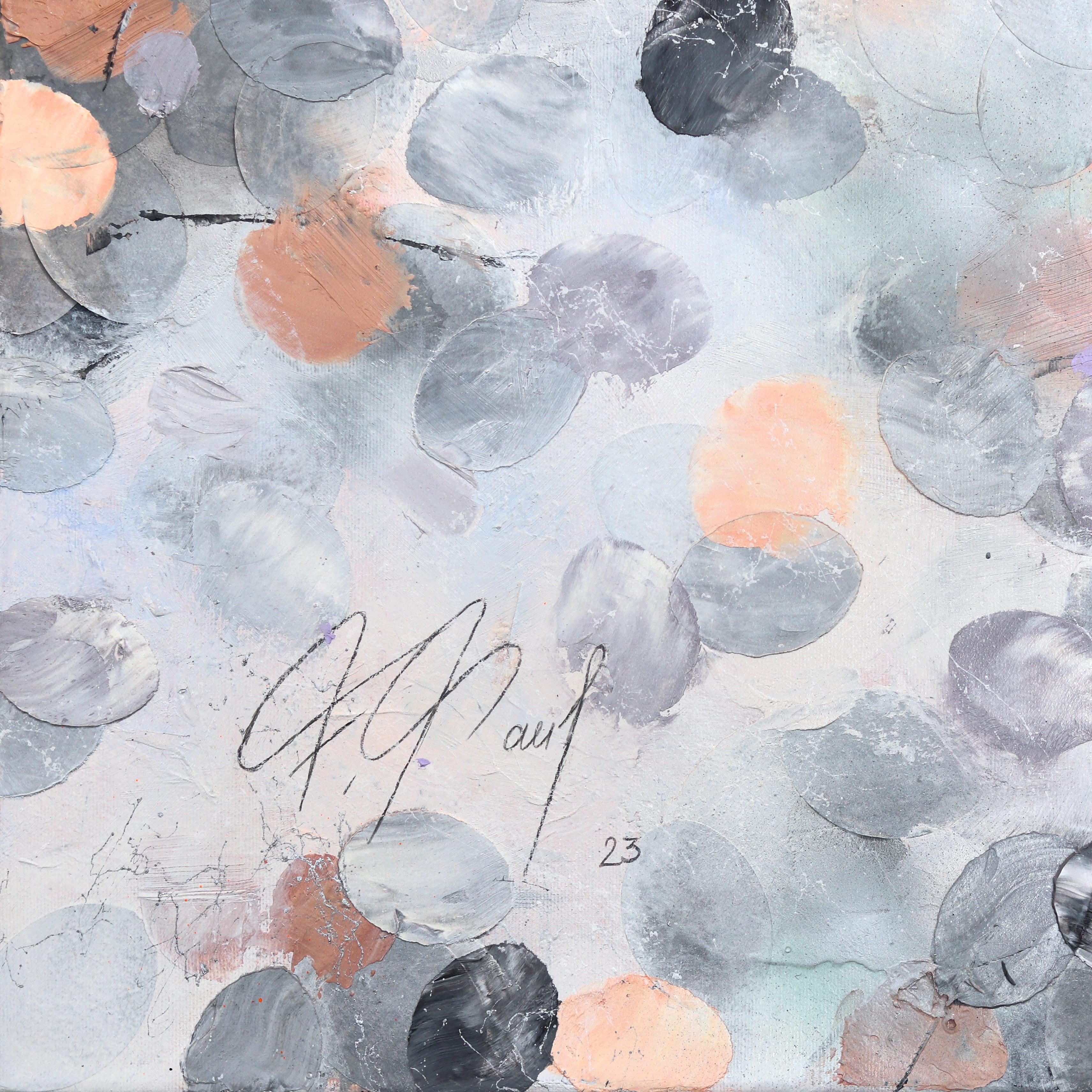 Soft Daylight - Original Textured Misty Grey Tone Abstract Landscape Artwork For Sale 7